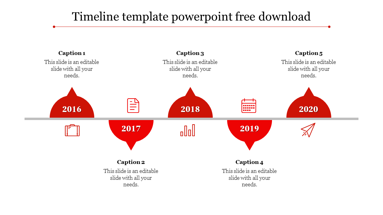 Free - Stunning Timeline Template PowerPoint Free Download